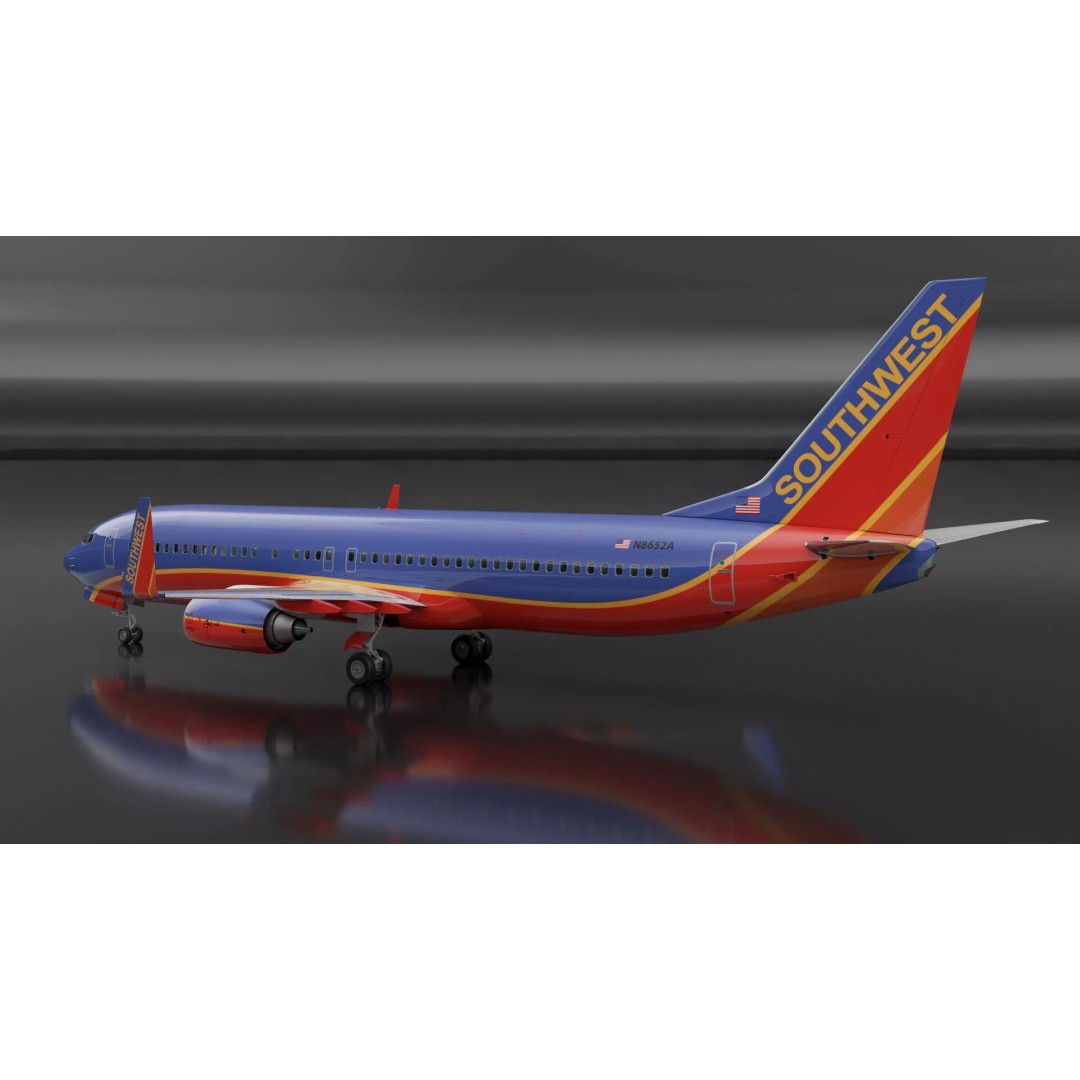 Boeing 737-800 3D Model – Rigged Aircraft with Interior, FBX, PBR - View 7