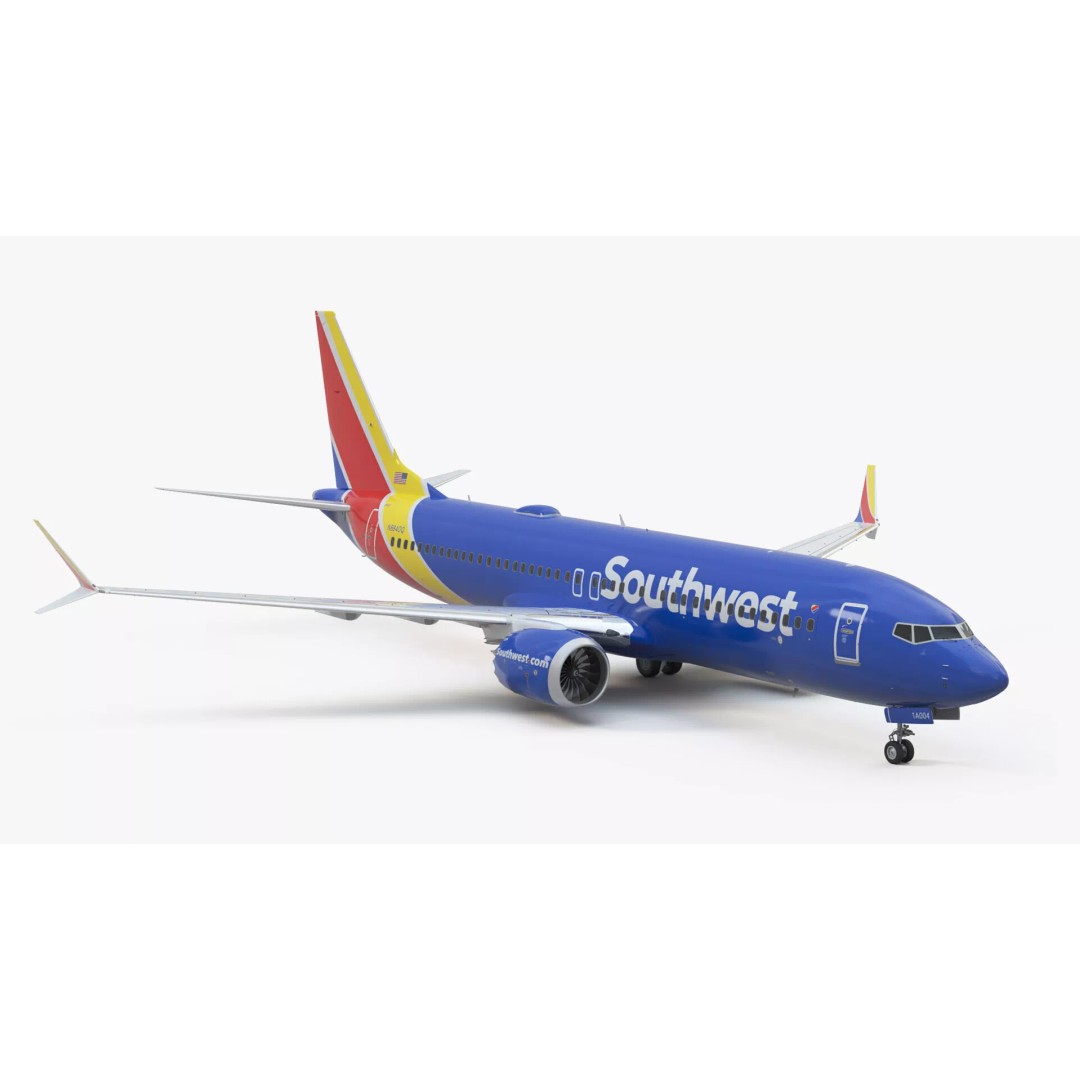 Boeing 737 Max 8 3D Model – Rigged PBR Aircraft for Cinema 4D - View 10