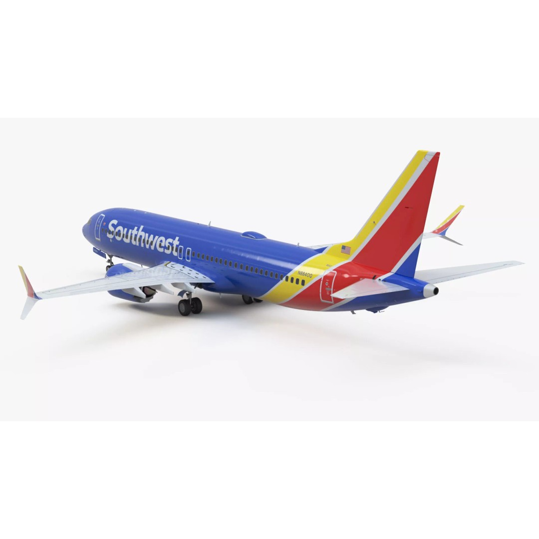 Boeing 737 Max 8 3D Model – Rigged PBR Aircraft for Cinema 4D - View 11