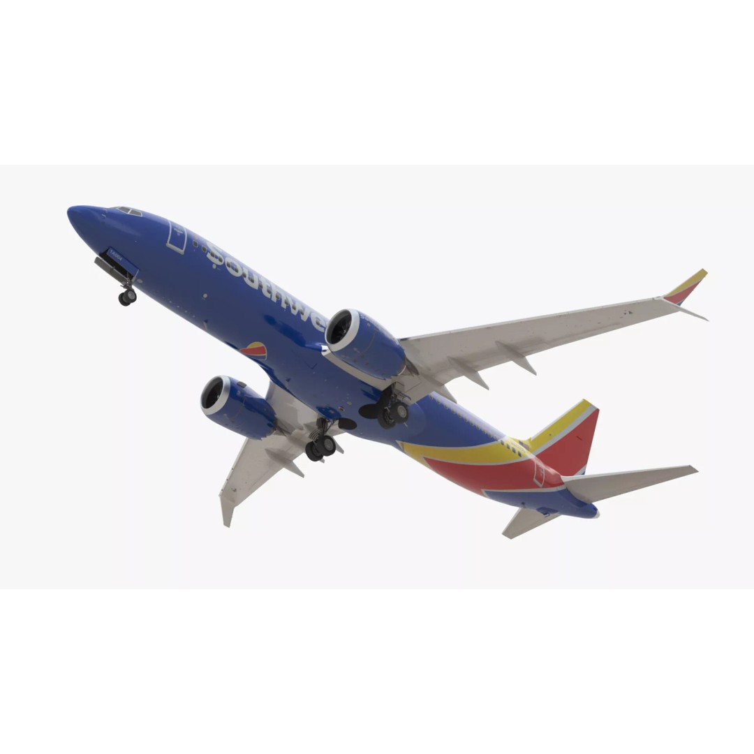 Boeing 737 Max 8 3D Model – Rigged PBR Aircraft for Cinema 4D - View 13
