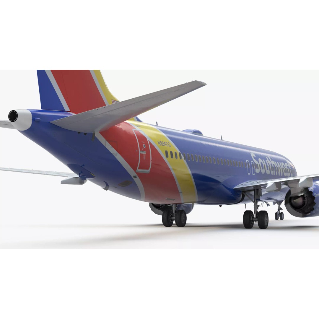 Boeing 737 Max 8 3D Model – Rigged PBR Aircraft for Cinema 4D - View 16