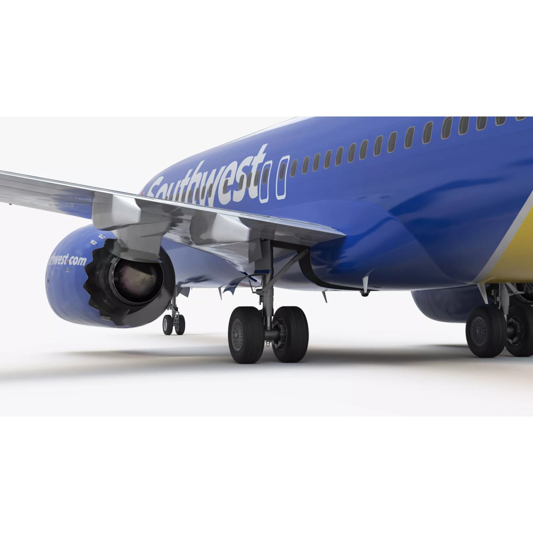 Boeing 737 Max 8 3D Model – Rigged PBR Aircraft for Cinema 4D - View 17