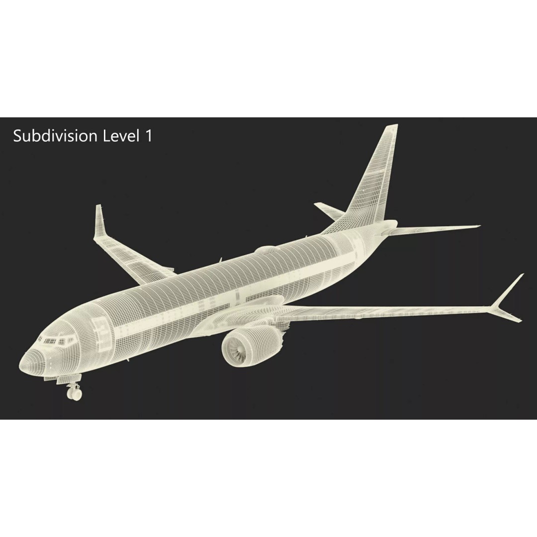Boeing 737 Max 8 3D Model – Rigged PBR Aircraft for Cinema 4D - View 20