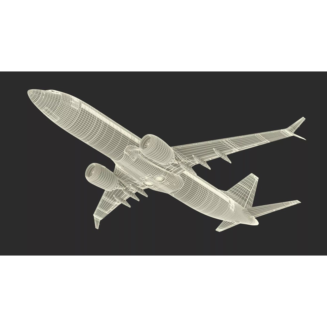 Boeing 737 Max 8 3D Model – Rigged PBR Aircraft for Cinema 4D - View 30