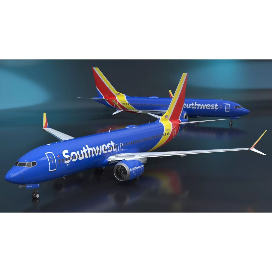 Boeing 737 Max 8 3D Model – Rigged PBR Aircraft for Cinema 4D - View 8