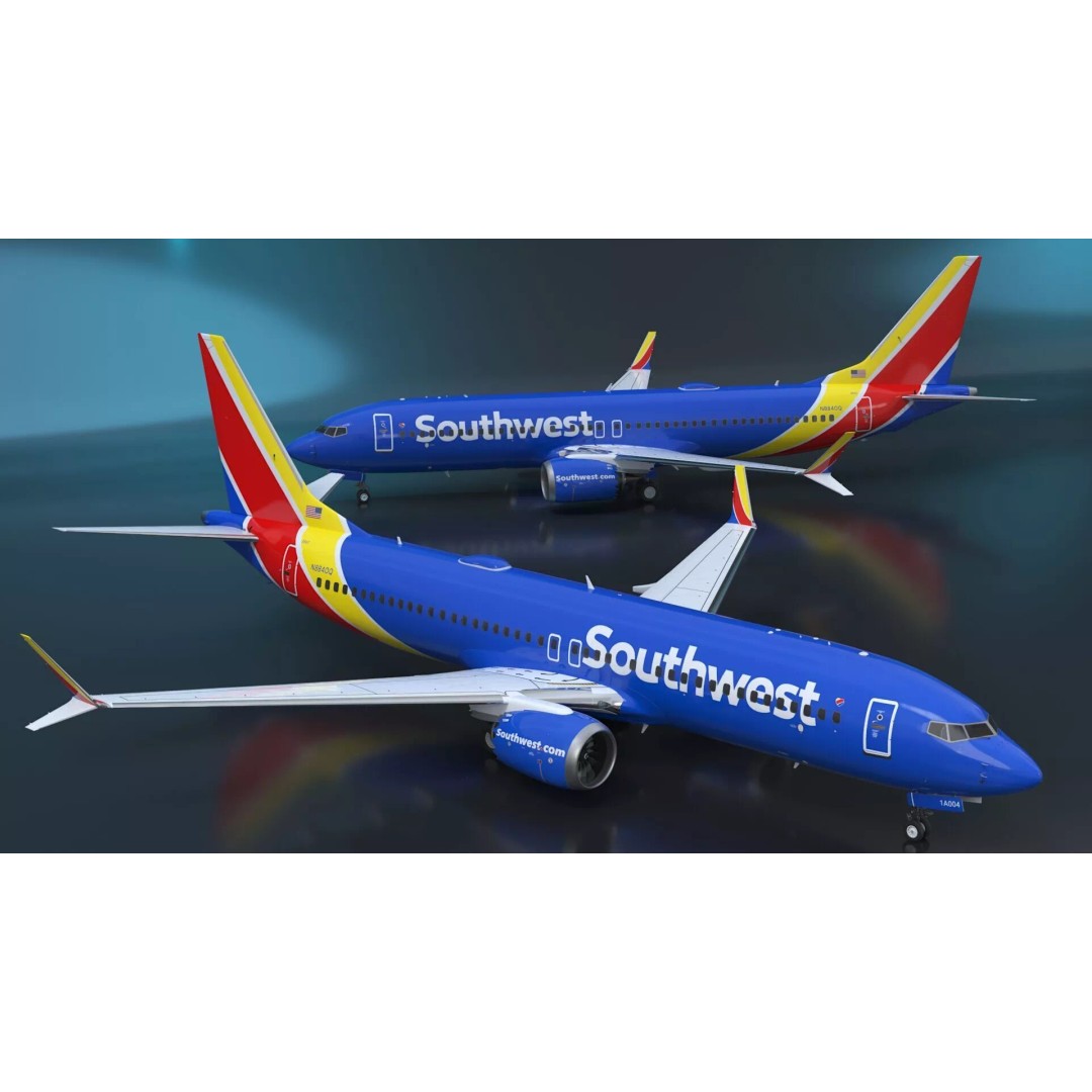 Boeing 737 Max 8 3D Model – Rigged PBR Aircraft for Cinema 4D - View 9