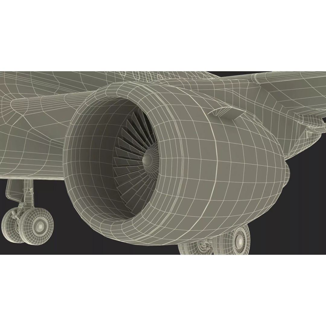Airbus A319 3D Model – Rigged Aircraft with PBR Textures for Cinema 4D