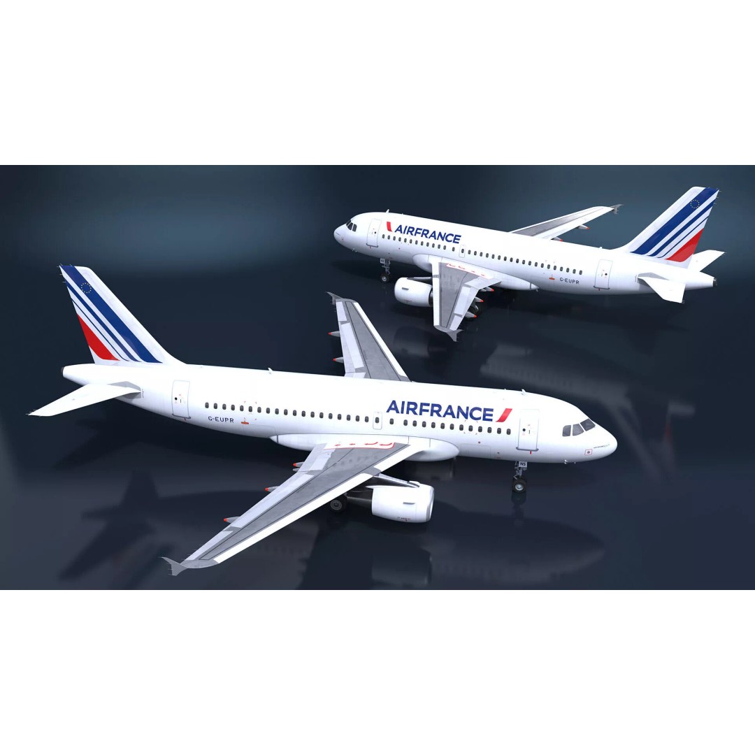 Airbus A319 3D Model – Rigged Aircraft with PBR Textures for Cinema 4D - View 11