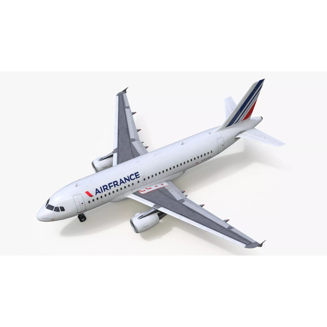 Airbus A319 3D Model – Rigged Aircraft with PBR Textures for Cinema 4D - View 14