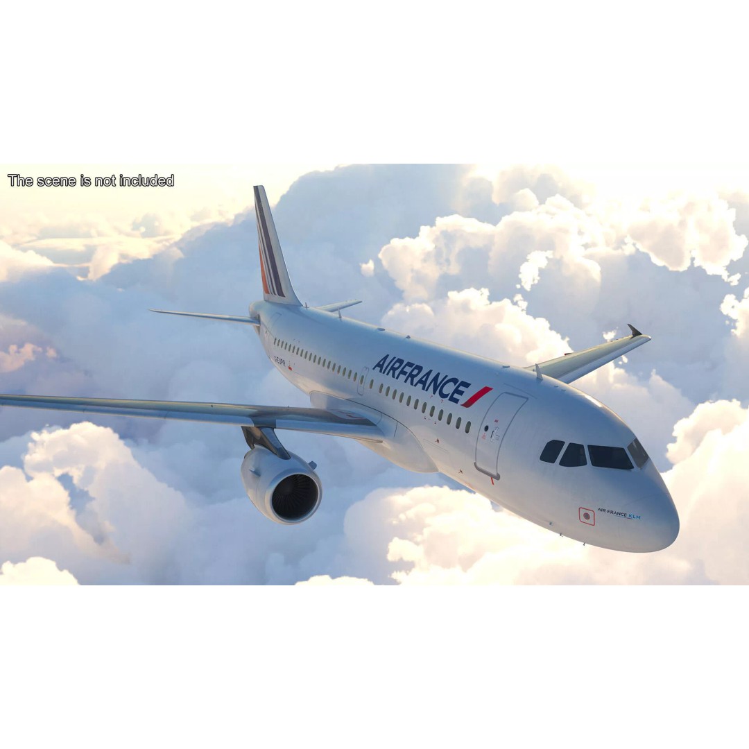 Airbus A319 3D Model – Rigged Aircraft with PBR Textures for Cinema 4D - View 2
