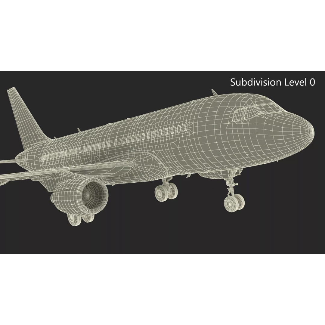 Airbus A319 3D Model – Rigged Aircraft with PBR Textures for Cinema 4D - View 27