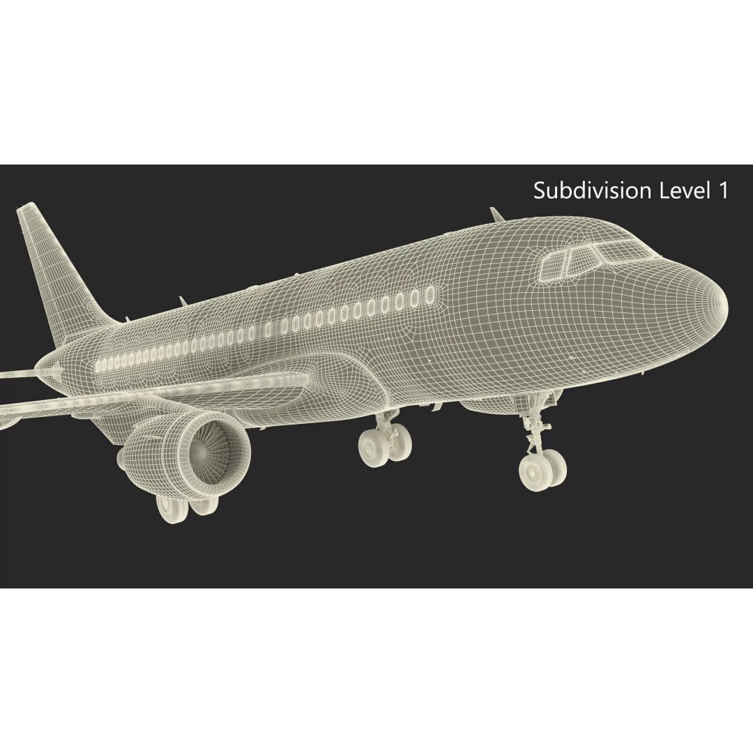 Airbus A319 3D Model – Rigged Aircraft with PBR Textures for Cinema 4D - View 28
