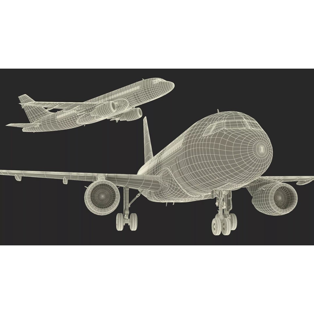 Airbus A319 3D Model – Rigged Aircraft with PBR Textures for Cinema 4D - View 34