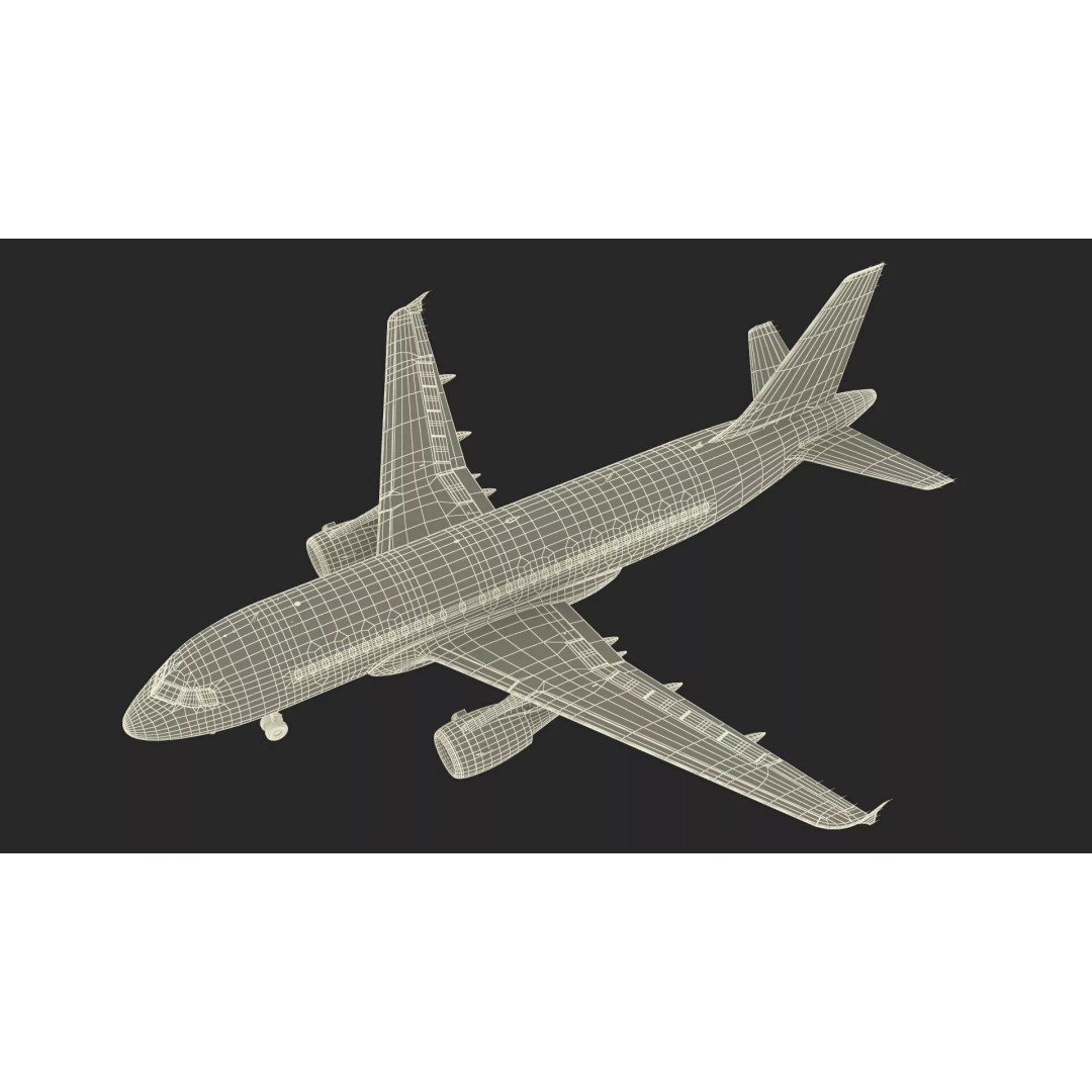 Airbus A319 3D Model – Rigged Aircraft with PBR Textures for Cinema 4D - View 36
