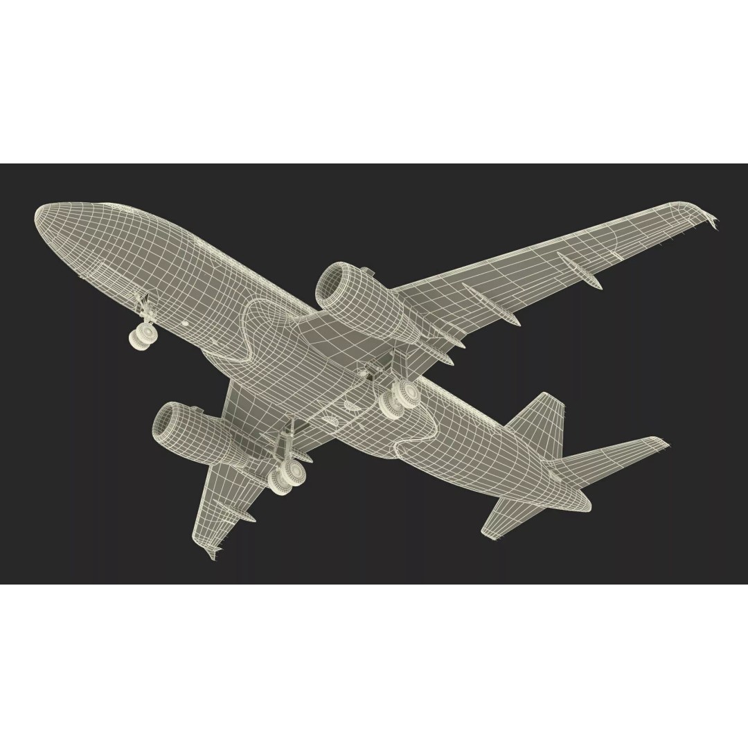 Airbus A319 3D Model – Rigged Aircraft with PBR Textures for Cinema 4D - View 37