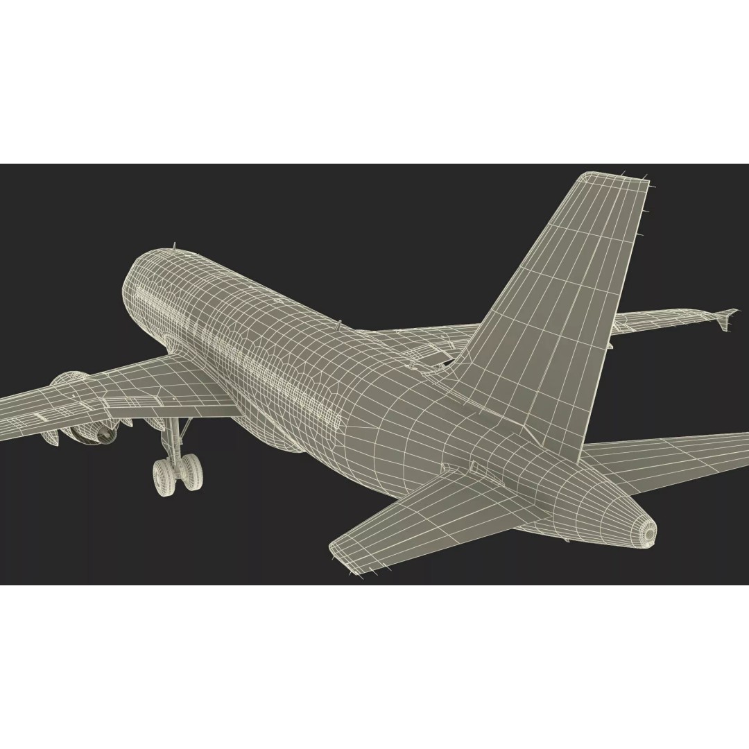 Airbus A319 3D Model – Rigged Aircraft with PBR Textures for Cinema 4D - View 38