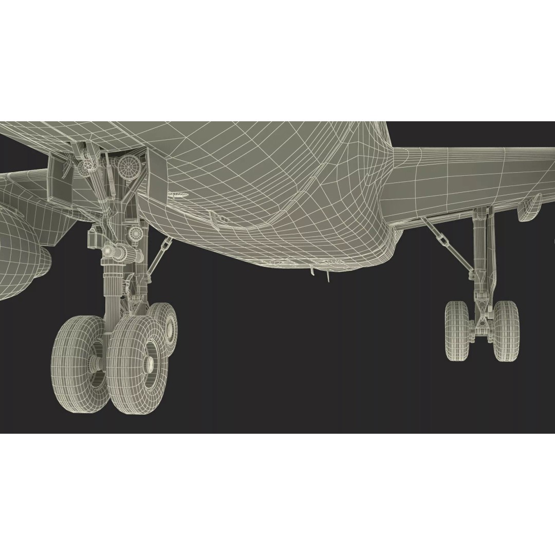 Airbus A319 3D Model – Rigged Aircraft with PBR Textures for Cinema 4D - View 40