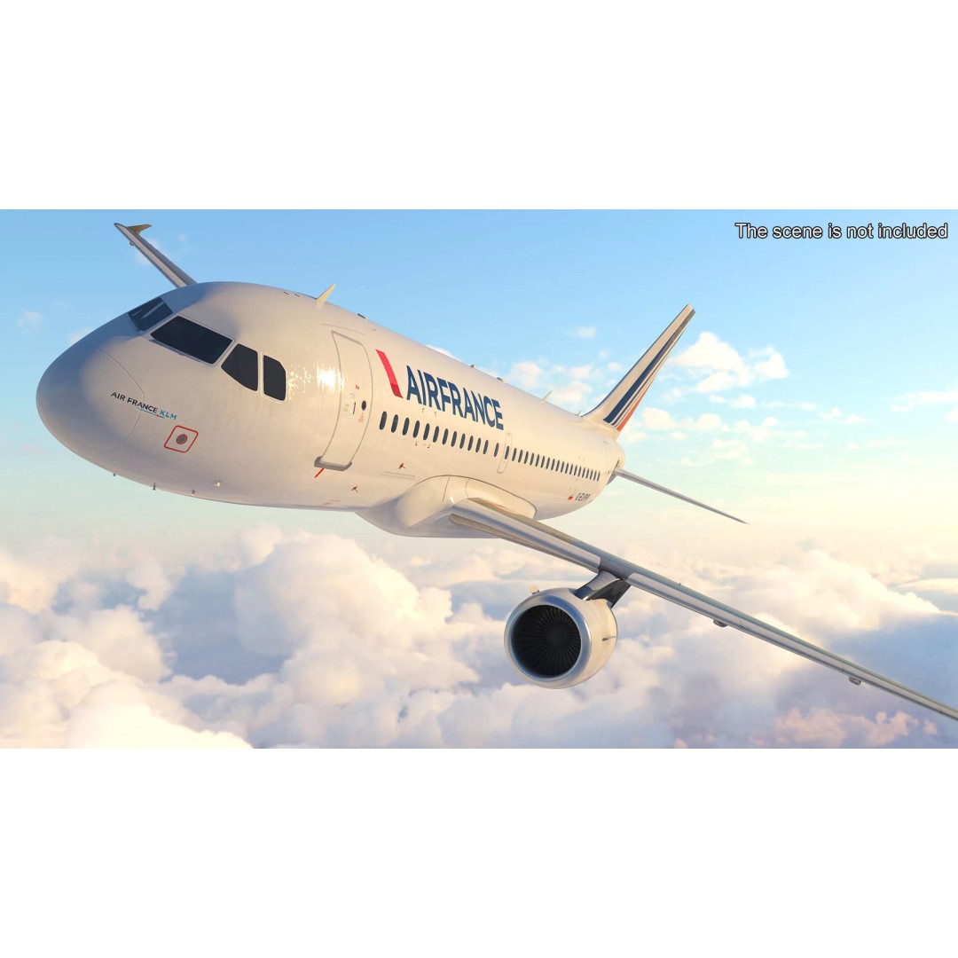 Airbus A319 3D Model – Rigged Aircraft with PBR Textures for Cinema 4D - View 5
