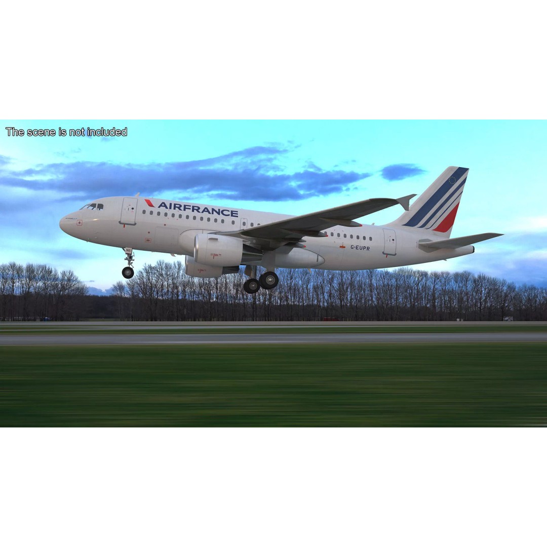 Airbus A319 3D Model – Rigged Aircraft with PBR Textures for Cinema 4D - View 6