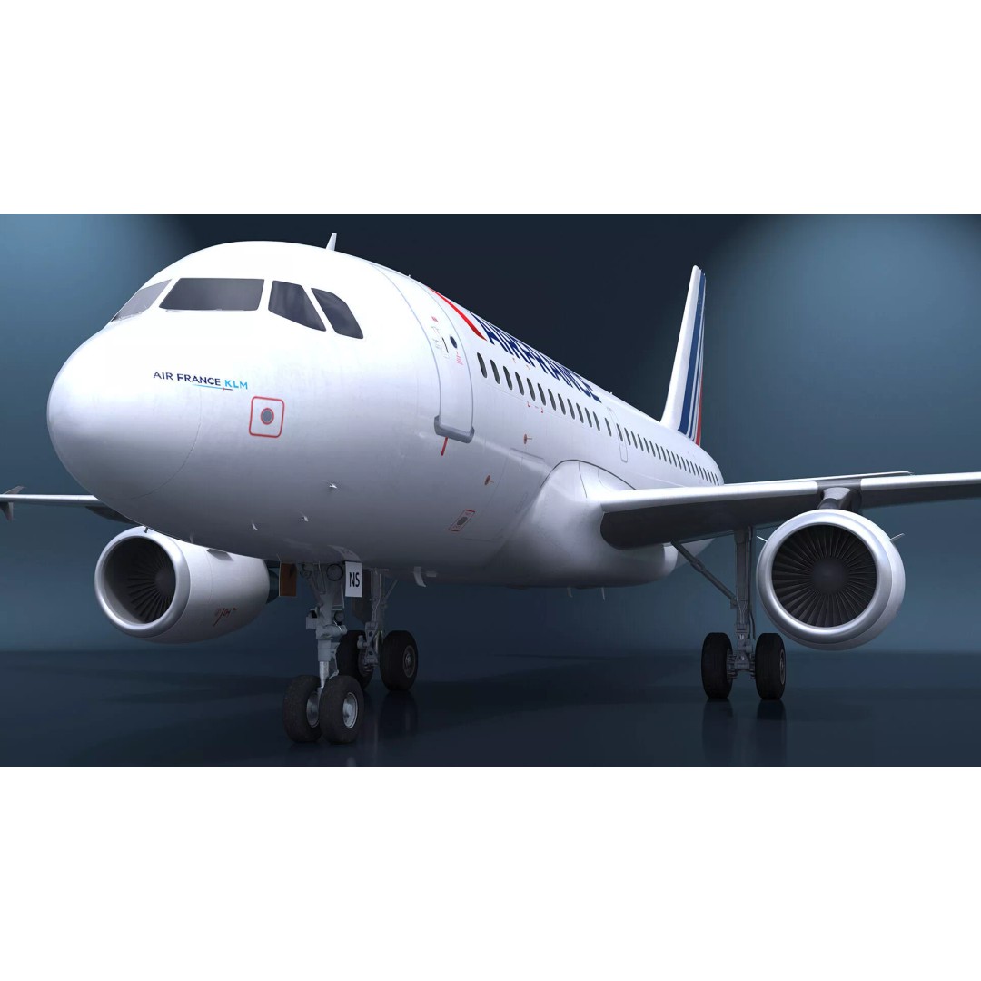 Airbus A319 3D Model – Rigged Aircraft with PBR Textures for Cinema 4D - View 9