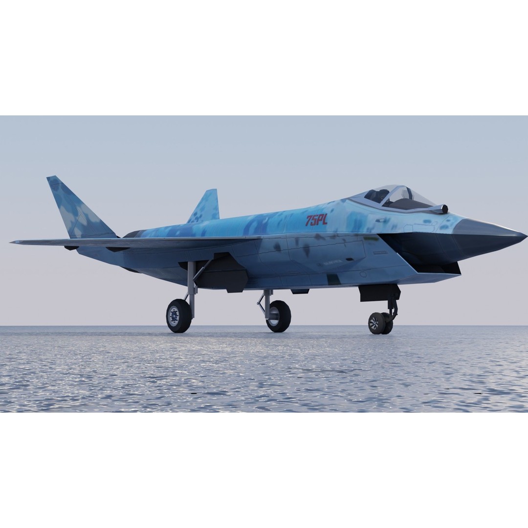 Sukhoi SU-75 Checkmate 3D Model – Low Poly Rigged Stealth Fighter, FBX - View 11