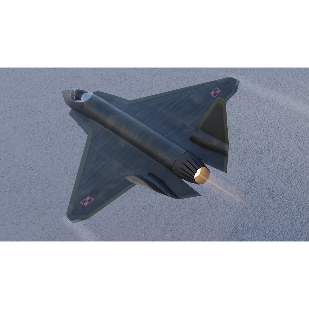 Sukhoi SU-75 Checkmate 3D Model – Low Poly Rigged Stealth Fighter, FBX - View 16