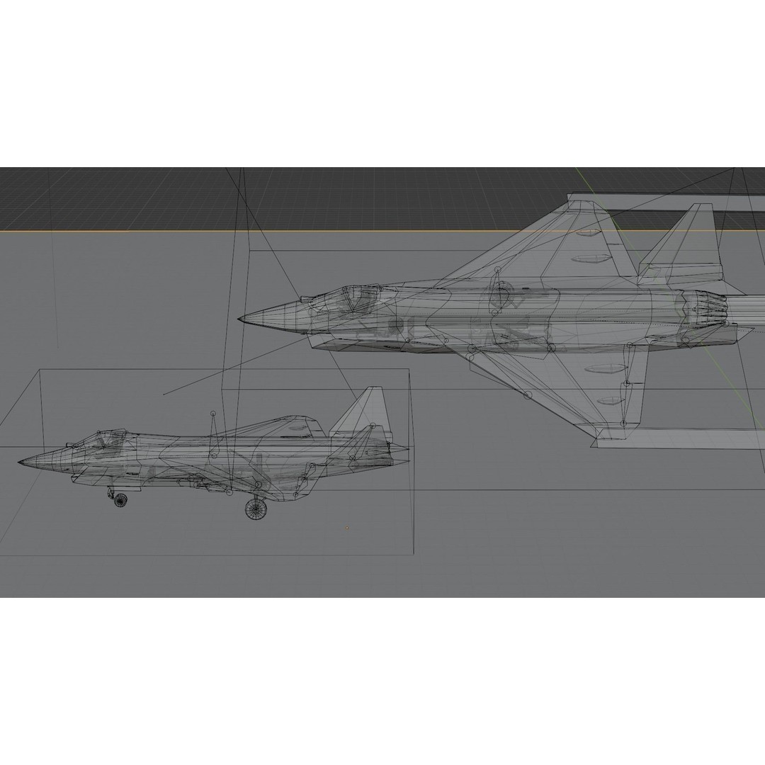 Sukhoi SU-75 Checkmate 3D Model – Low Poly Rigged Stealth Fighter, FBX - View 18