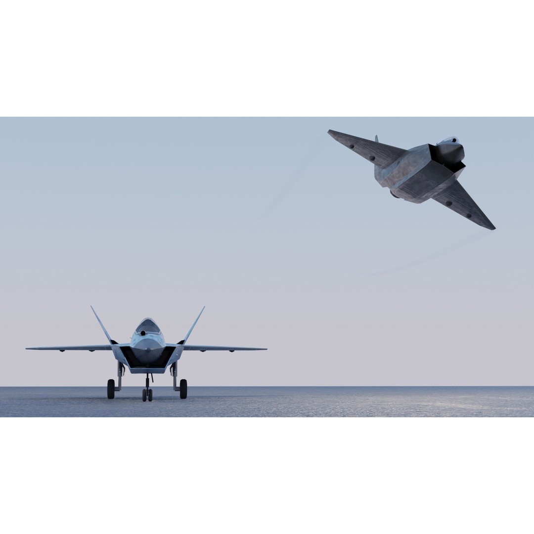 Sukhoi SU-75 Checkmate 3D Model – Low Poly Rigged Stealth Fighter, FBX - View 19