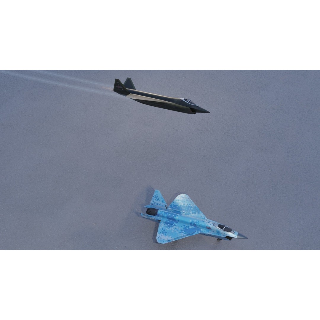 Sukhoi SU-75 Checkmate 3D Model – Low Poly Rigged Stealth Fighter, FBX - View 20