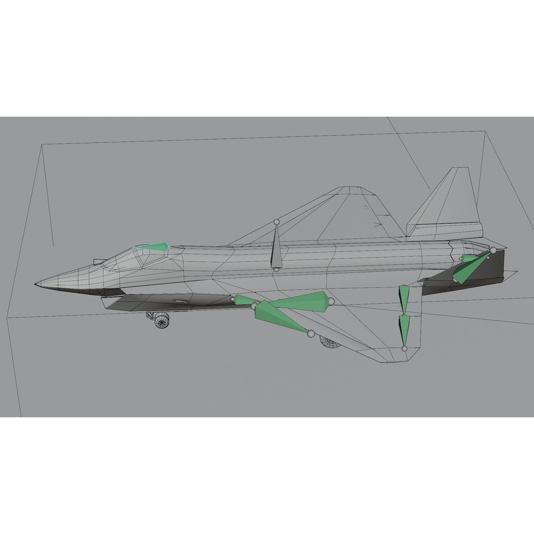 Sukhoi SU-75 Checkmate 3D Model – Low Poly Rigged Stealth Fighter, FBX - View 22