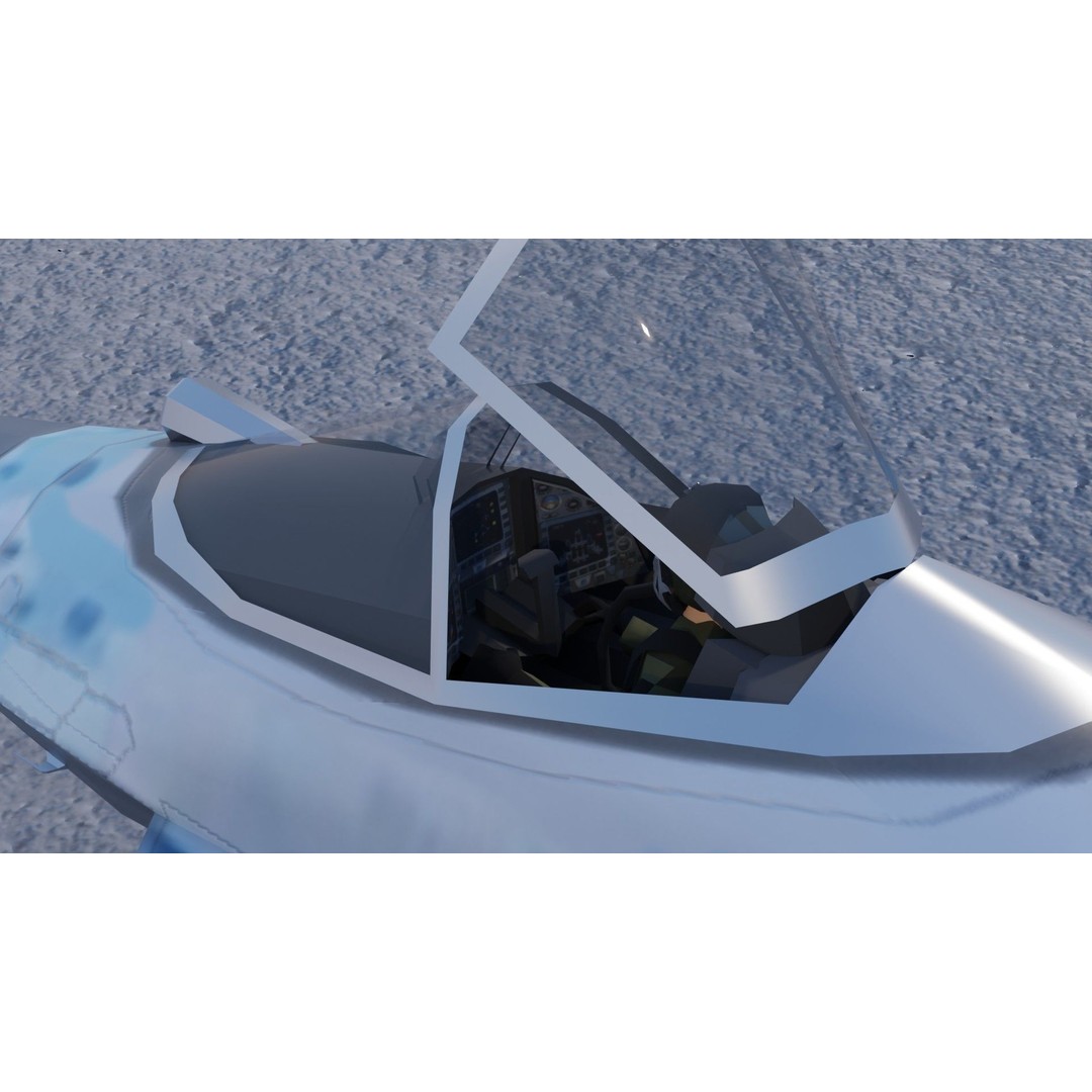 Sukhoi SU-75 Checkmate 3D Model – Low Poly Rigged Stealth Fighter, FBX - View 24