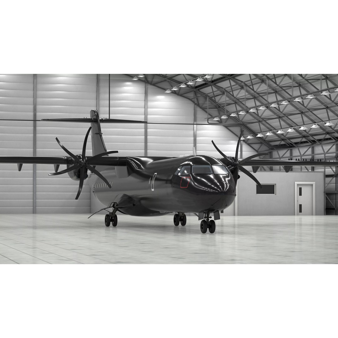 Maritime Patrol Aircraft 3D Model – PBR Twin Turboprop with UVs, FBX - View 3