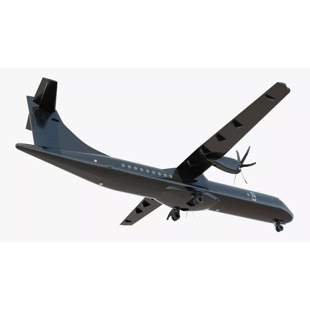 Maritime Patrol Aircraft 3D Model – PBR Twin Turboprop with UVs, FBX - View 6