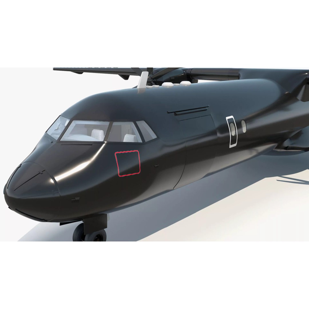 Maritime Patrol Aircraft 3D Model – PBR Twin Turboprop with UVs, FBX - View 7