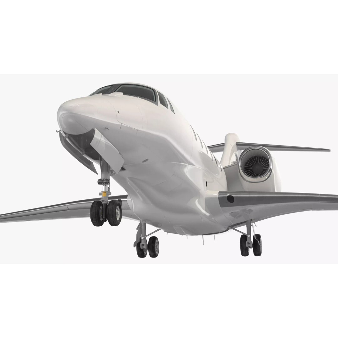 Luxury Private Jet 3D Model – High Poly Aircraft with Interior, FBX - View 19