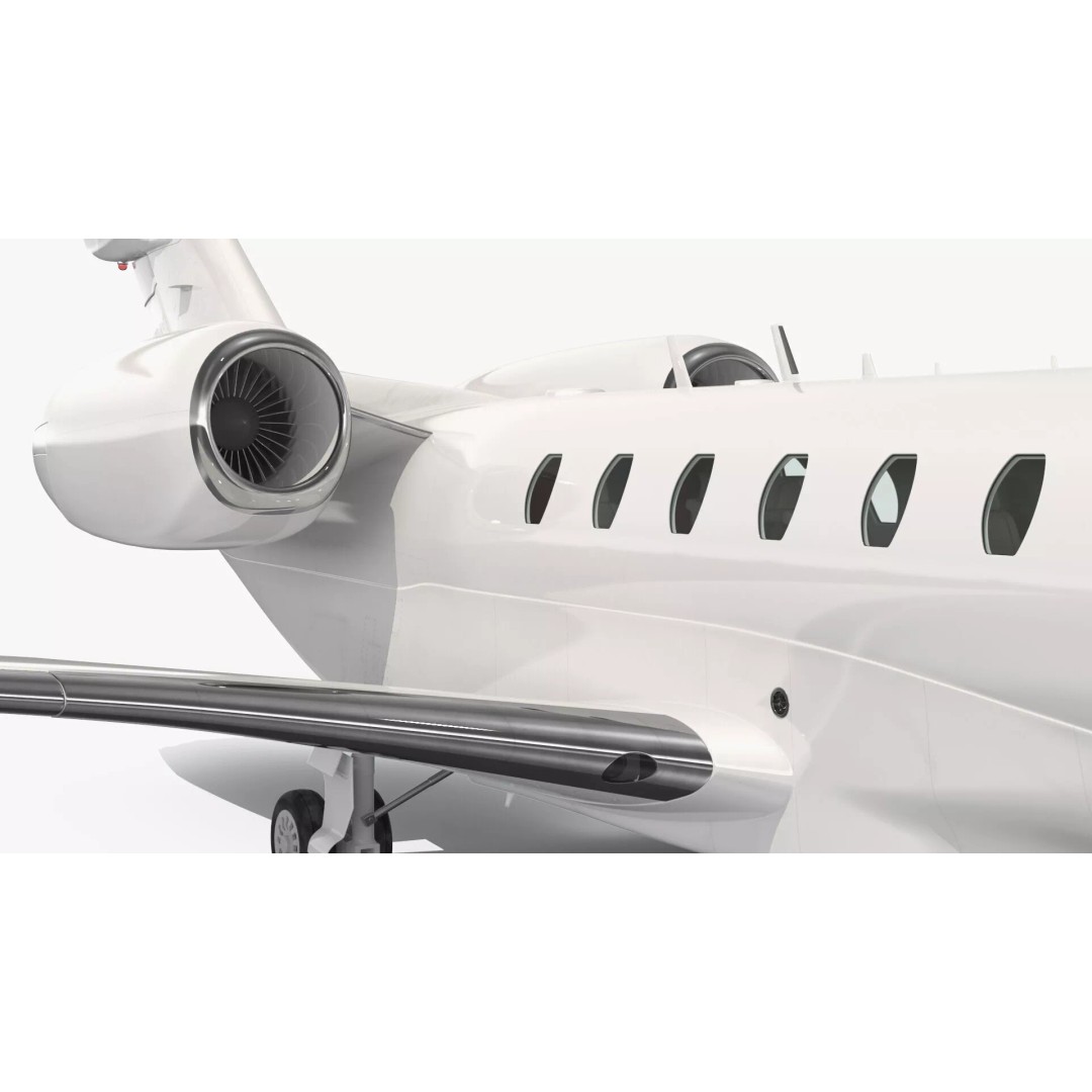 Luxury Private Jet 3D Model – High Poly Aircraft with Interior, FBX - View 22