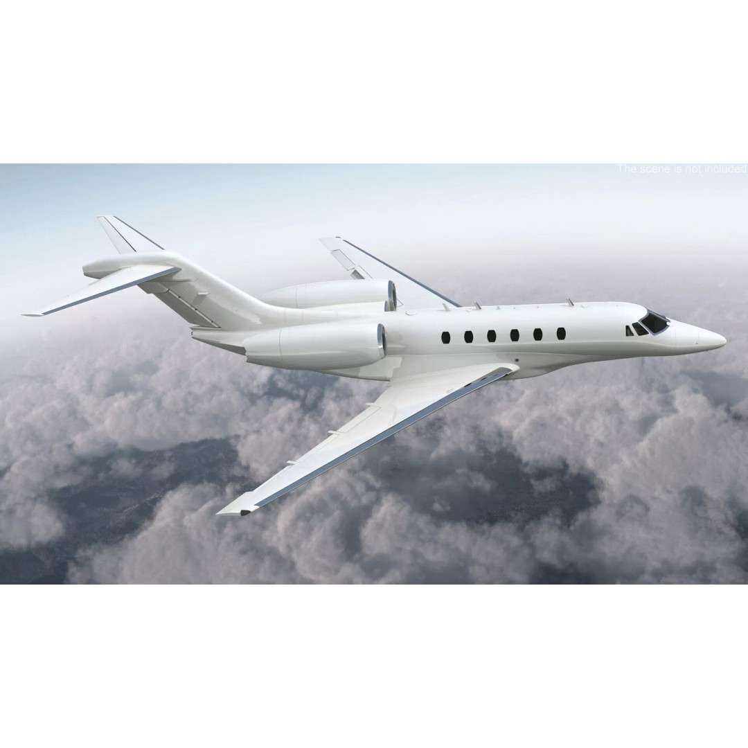 Luxury Private Jet 3D Model – High Poly Aircraft with Interior, FBX - View 41