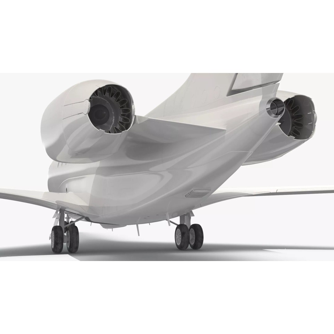Luxury Private Jet 3D Model – High Poly Aircraft with Interior, FBX - View 59