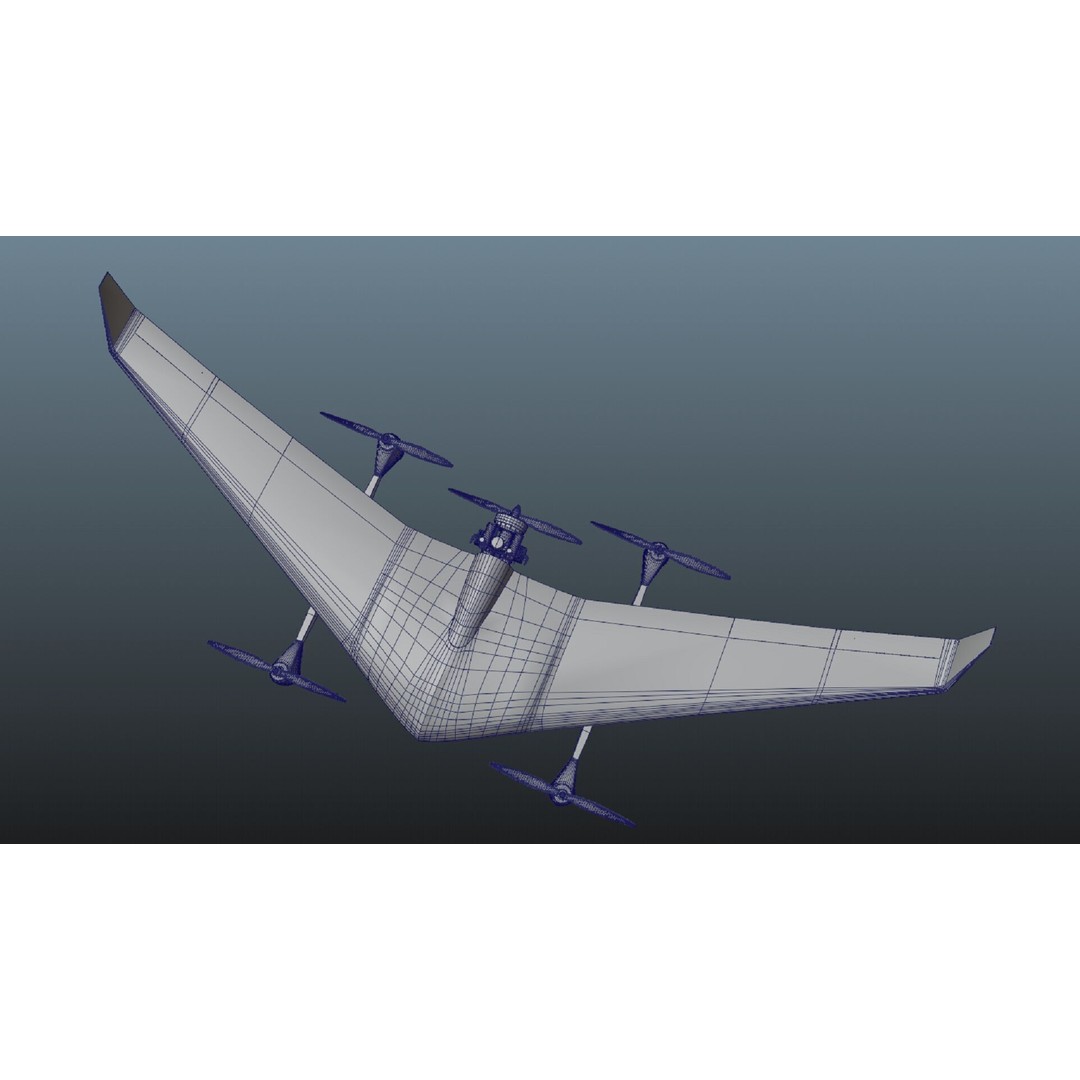 Bayraktar DIHA UAV 3D Model – Low Poly Military Aircraft, FBX