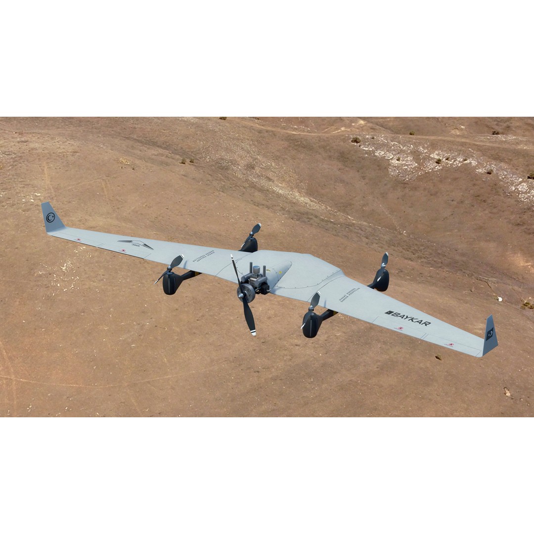 Bayraktar DIHA UAV 3D Model – Low Poly Military Aircraft, FBX - View 12
