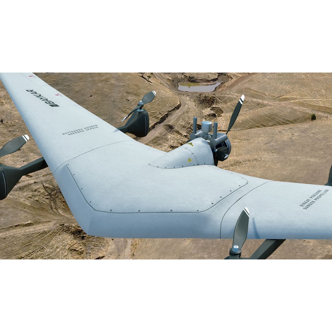 Bayraktar DIHA UAV 3D Model – Low Poly Military Aircraft, FBX - View 13