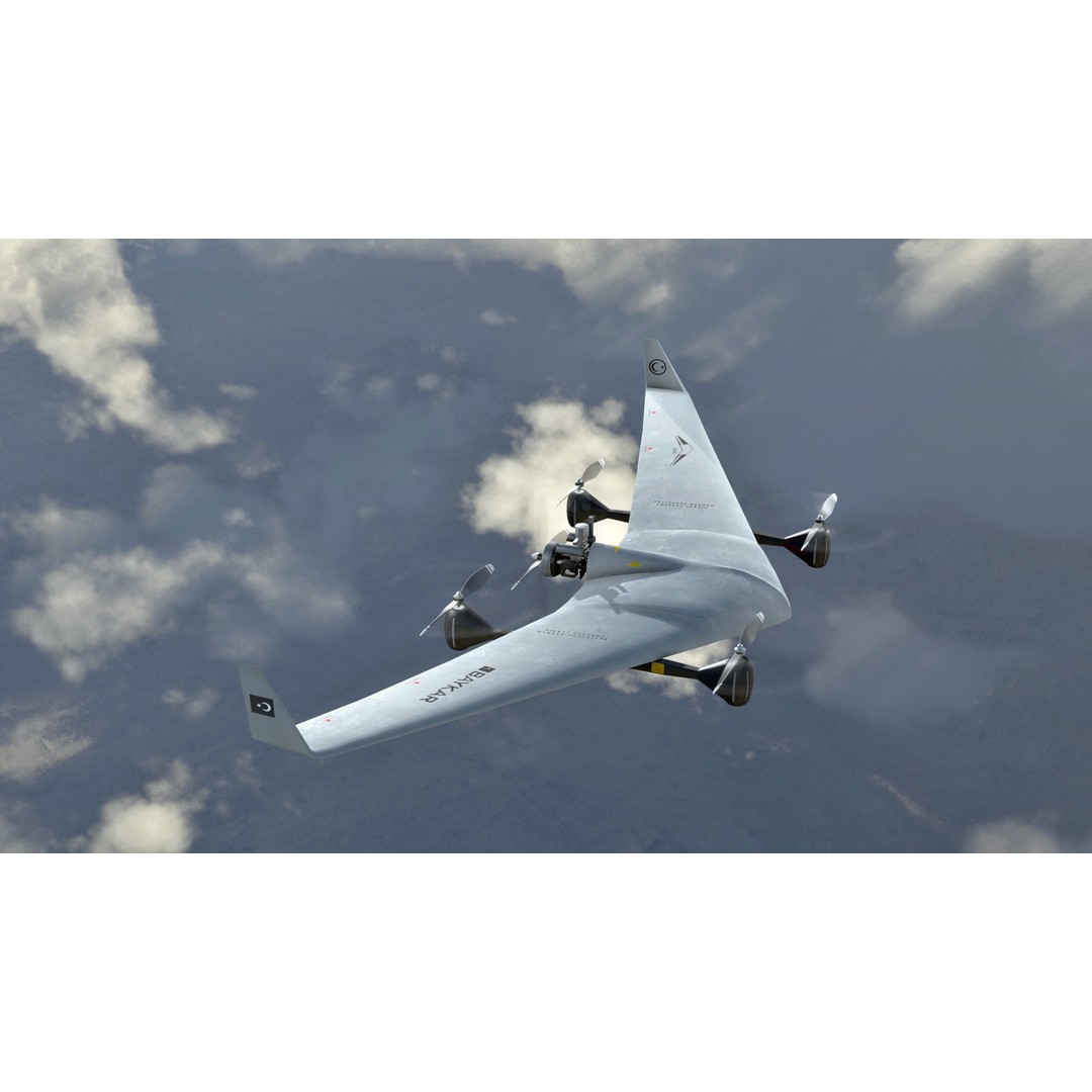 Bayraktar DIHA UAV 3D Model – Low Poly Military Aircraft, FBX - View 7
