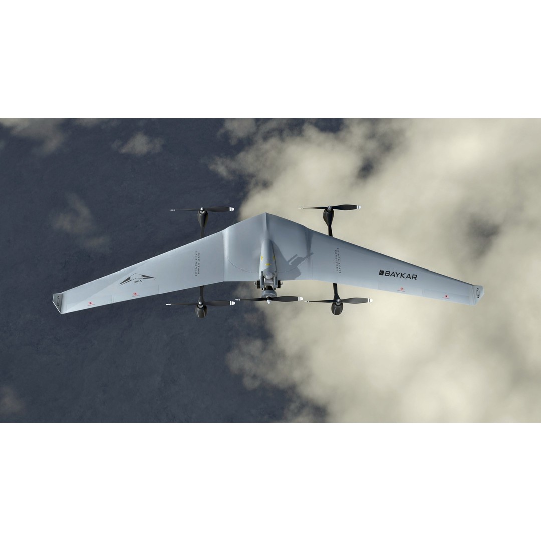 Bayraktar DIHA UAV 3D Model – Low Poly Military Aircraft, FBX - View 8