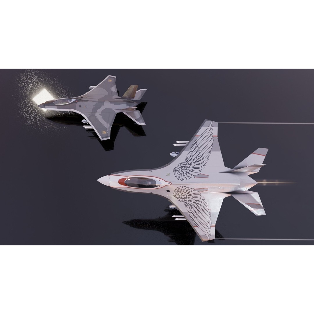 MIG-41 PAK DP 3D Model – Low Poly Concept Fighter, FBX