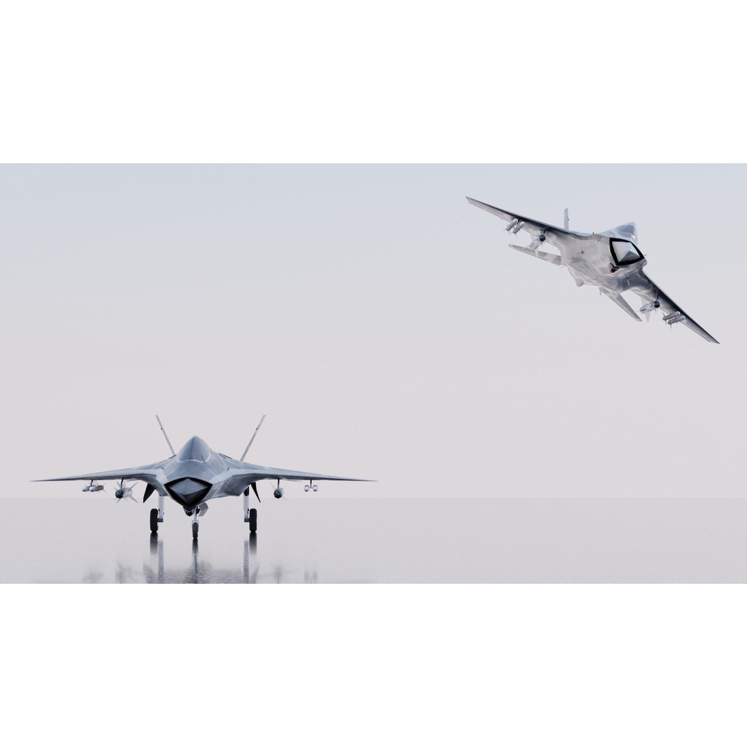 MIG-41 PAK DP 3D Model – Low Poly Concept Fighter, FBX - View 18