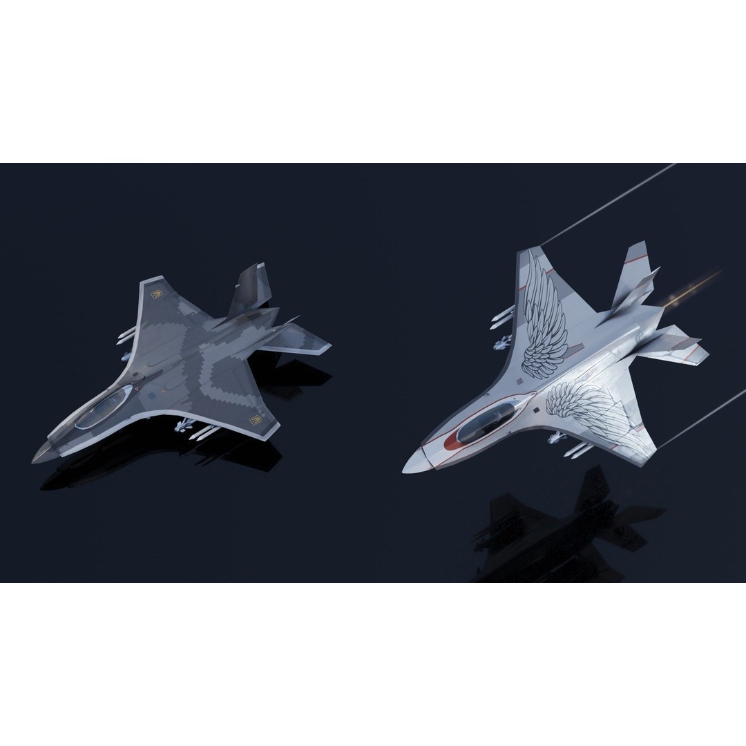 MIG-41 PAK DP 3D Model – Low Poly Concept Fighter, FBX - View 20