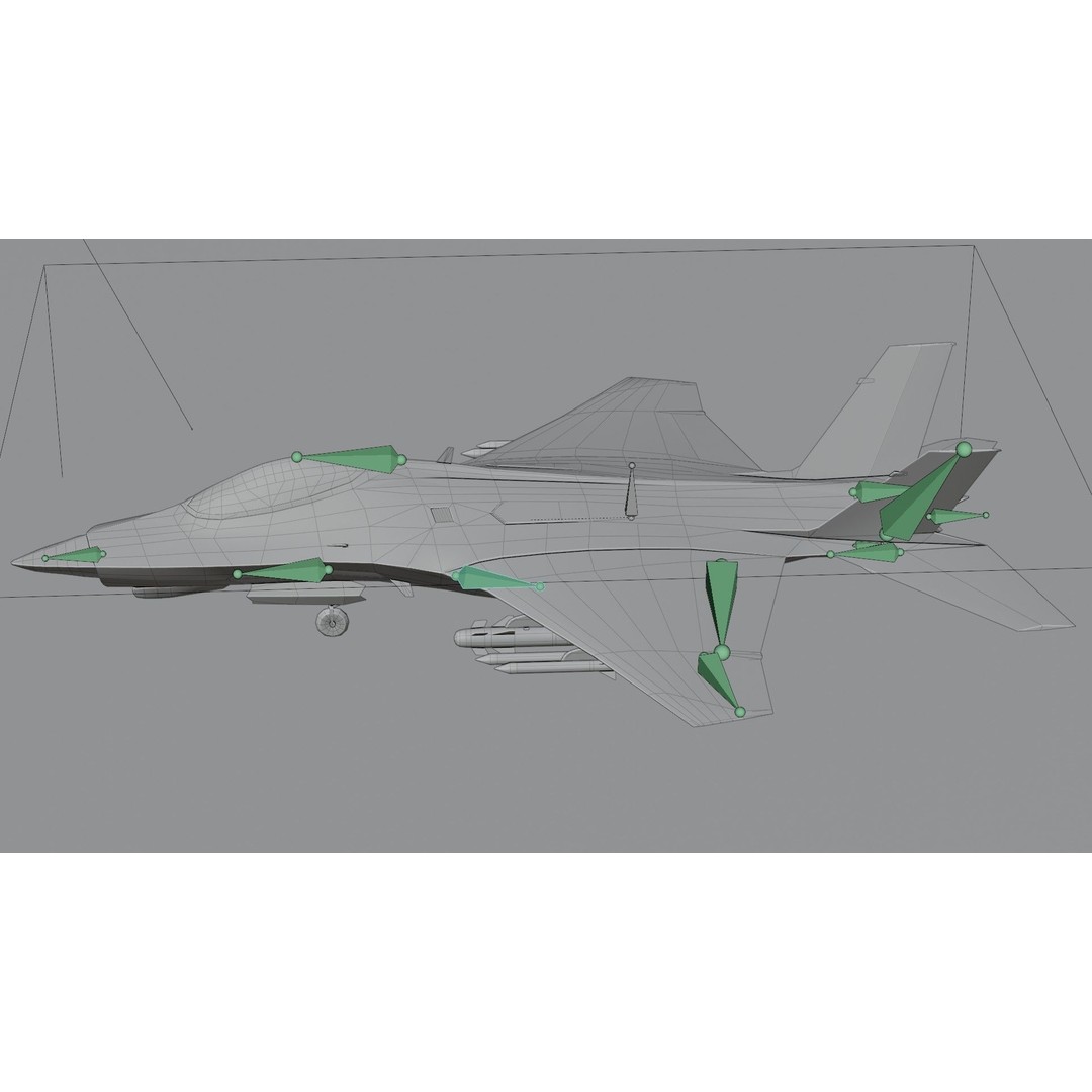 MIG-41 PAK DP 3D Model – Low Poly Concept Fighter, FBX - View 21