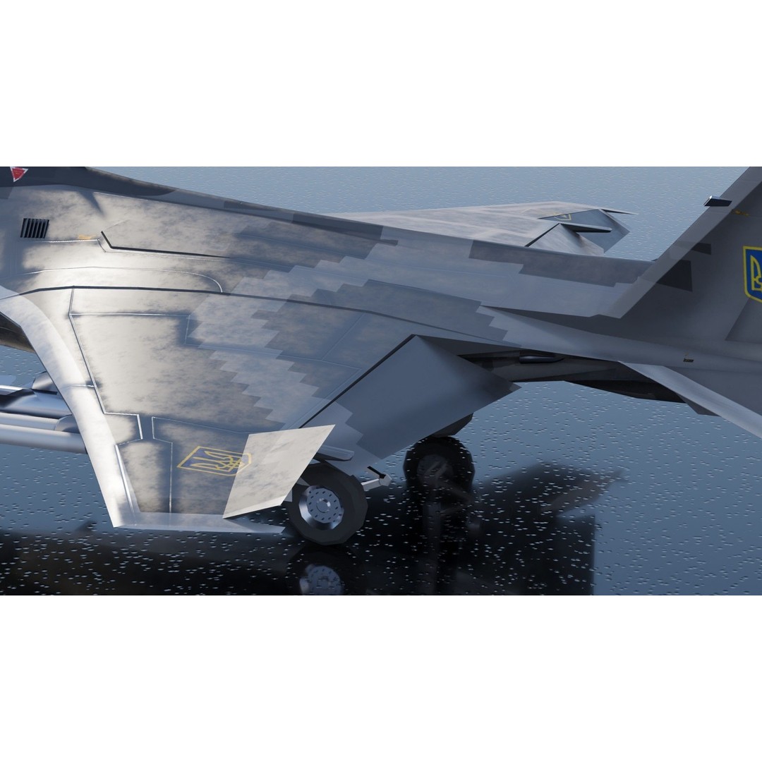 MIG-41 PAK DP 3D Model – Low Poly Concept Fighter, FBX - View 22