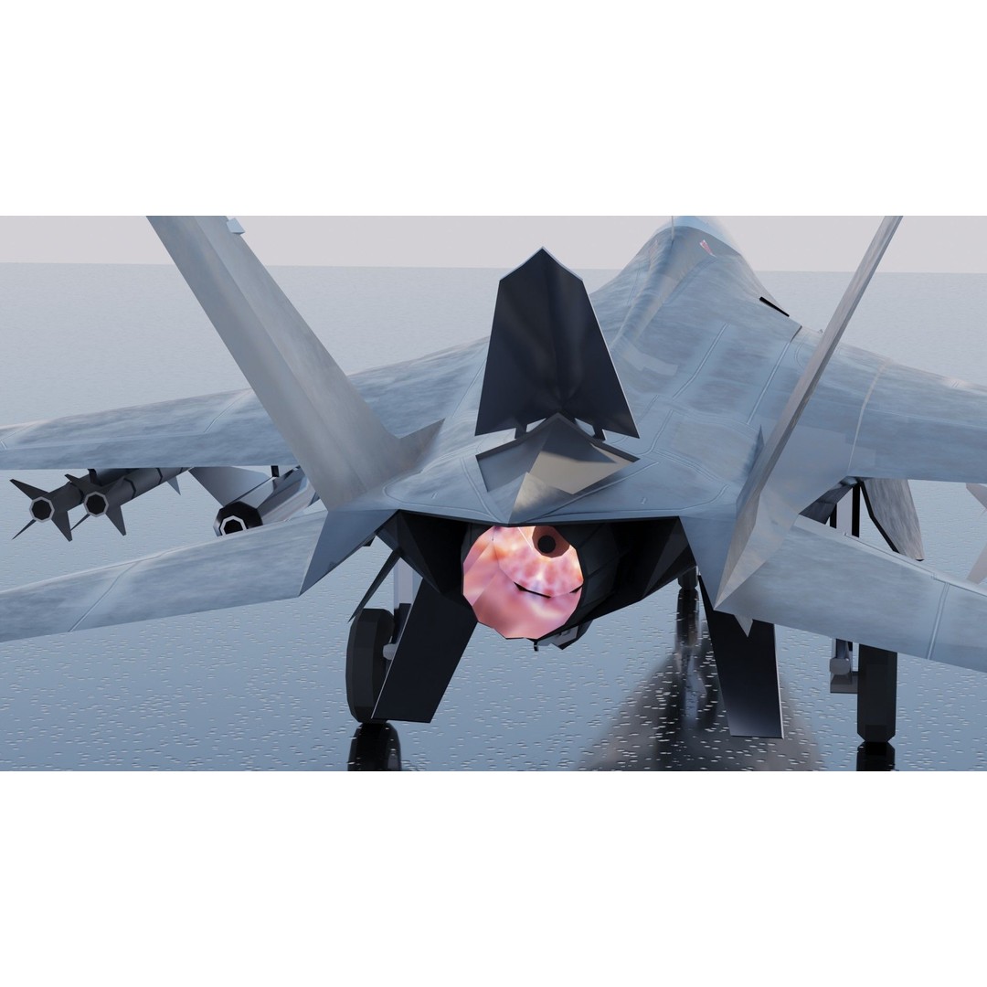 MIG-41 PAK DP 3D Model – Low Poly Concept Fighter, FBX - View 23