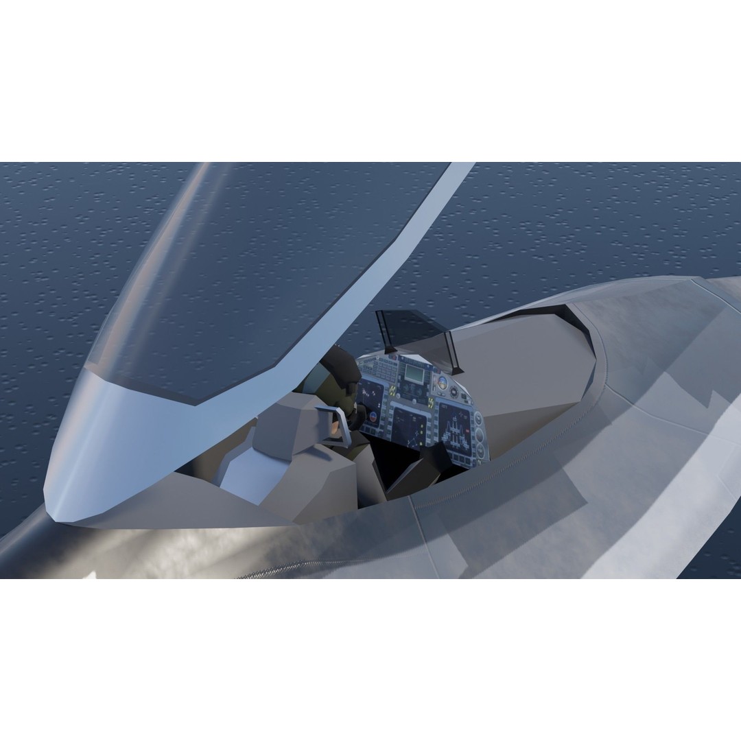 MIG-41 PAK DP 3D Model – Low Poly Concept Fighter, FBX - View 24